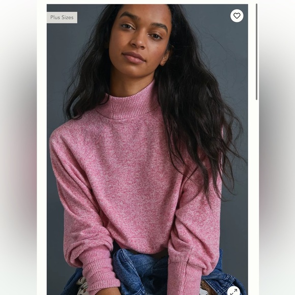 Maeve by anthropology laney cowl neck pullover pink sweater size XS Barbiecore - Picture 1 of 11